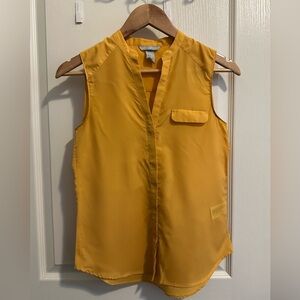 H&M Mustard Sleeveless Blouse